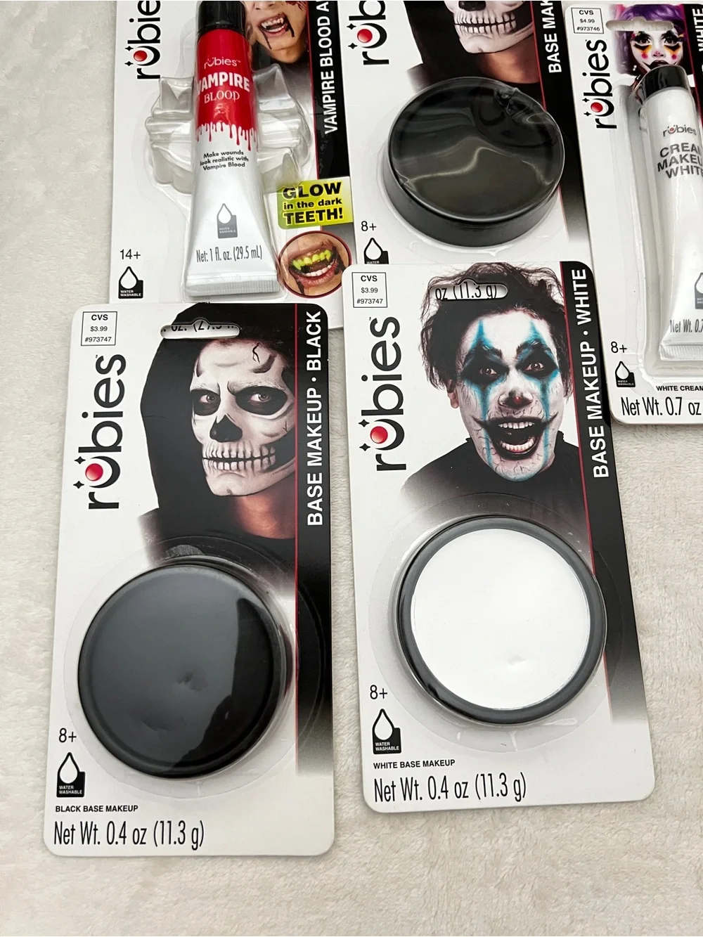Lot bundle of Halloween makeup items for age 8+